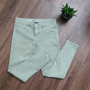 Mossimo Army Green Mid-Rise Jeggings